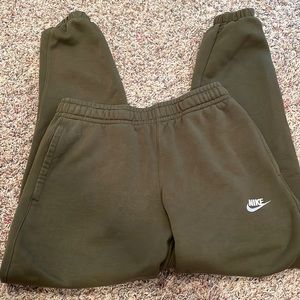 Green Nike sweatpants